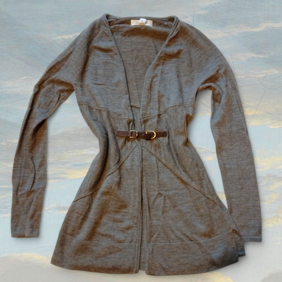 Ellen Tracy Sweaters - extra fine merino wool greyish Brown cardigan